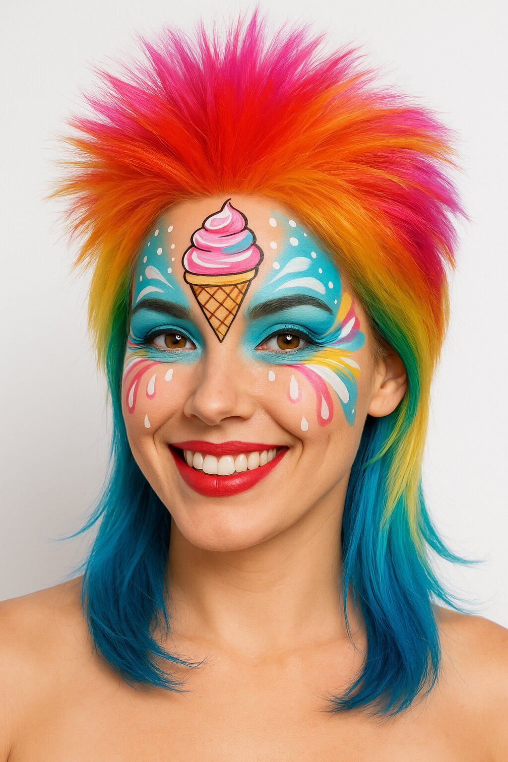 lustige Schminke für Kinder und Erwachsene - Wasserfarben