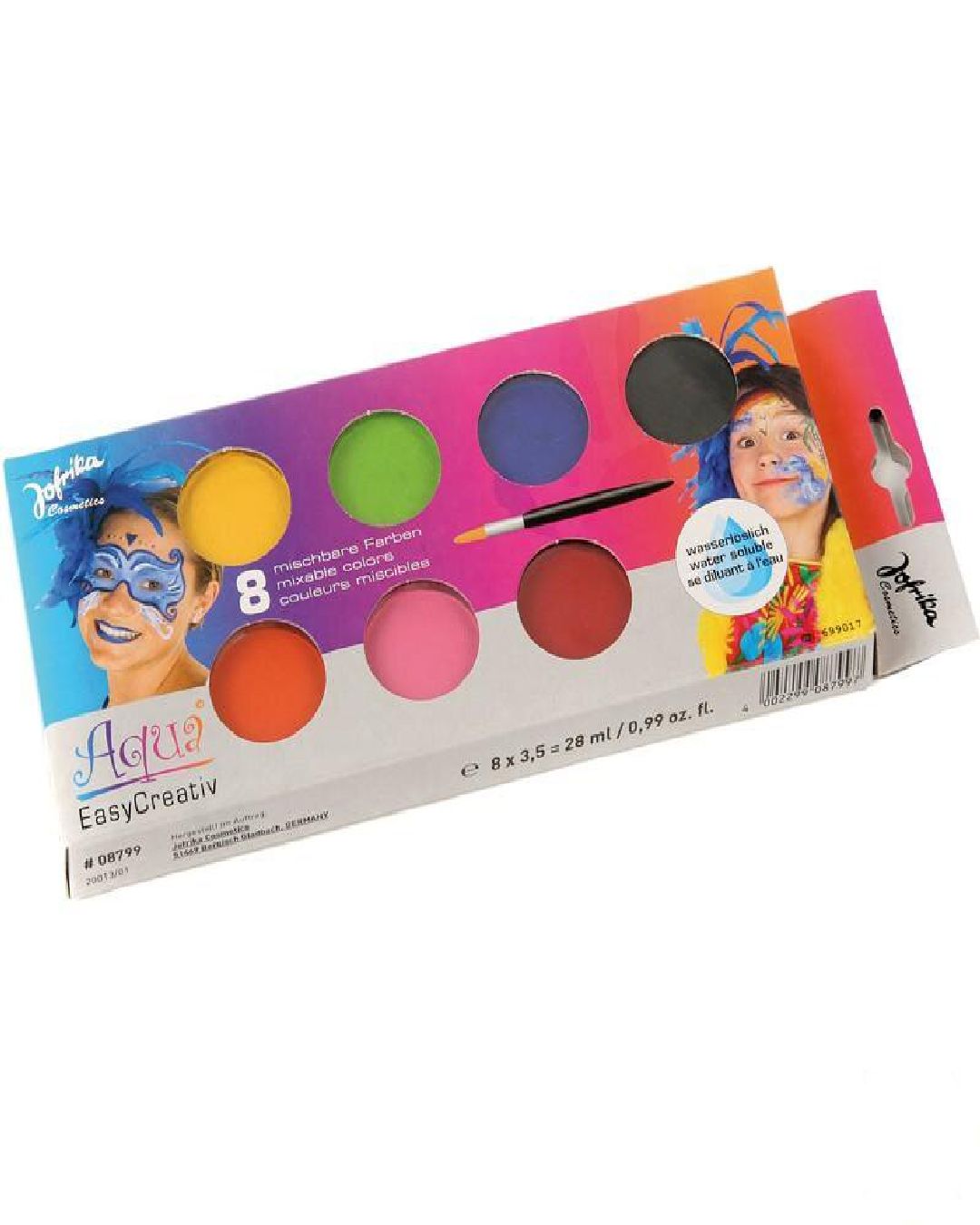 Schminkpalette Wasserbasierte Aqua Farben für Gesicht & Körper