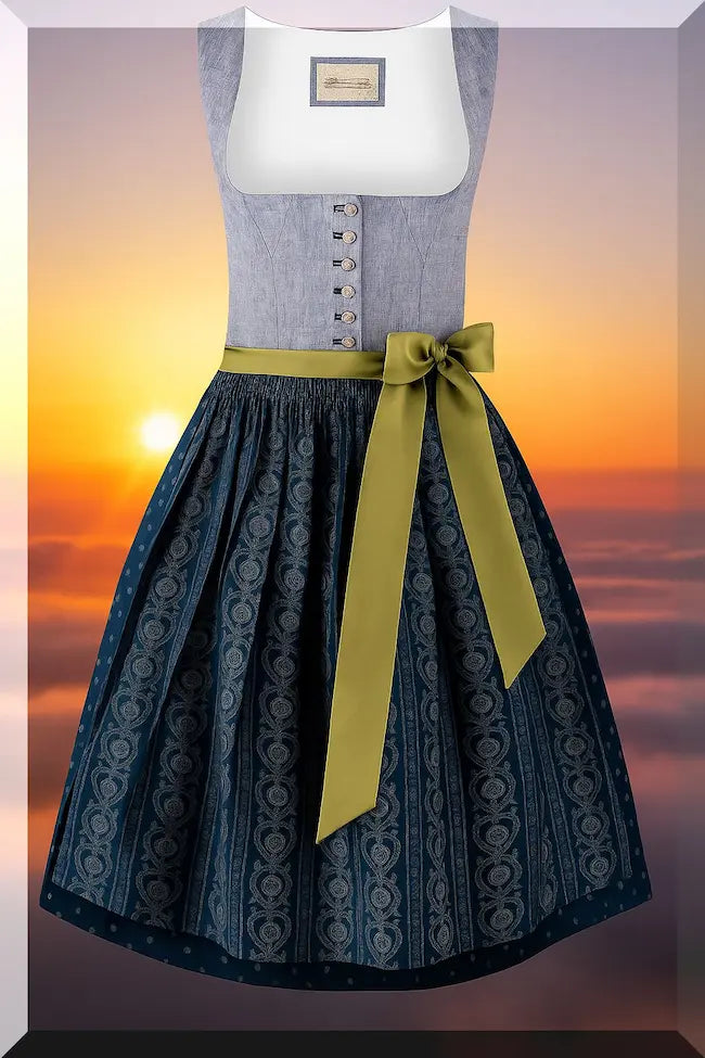 Stockerpoint Dirndl Eleen Dunkelblau Midi 65 cm Damen
