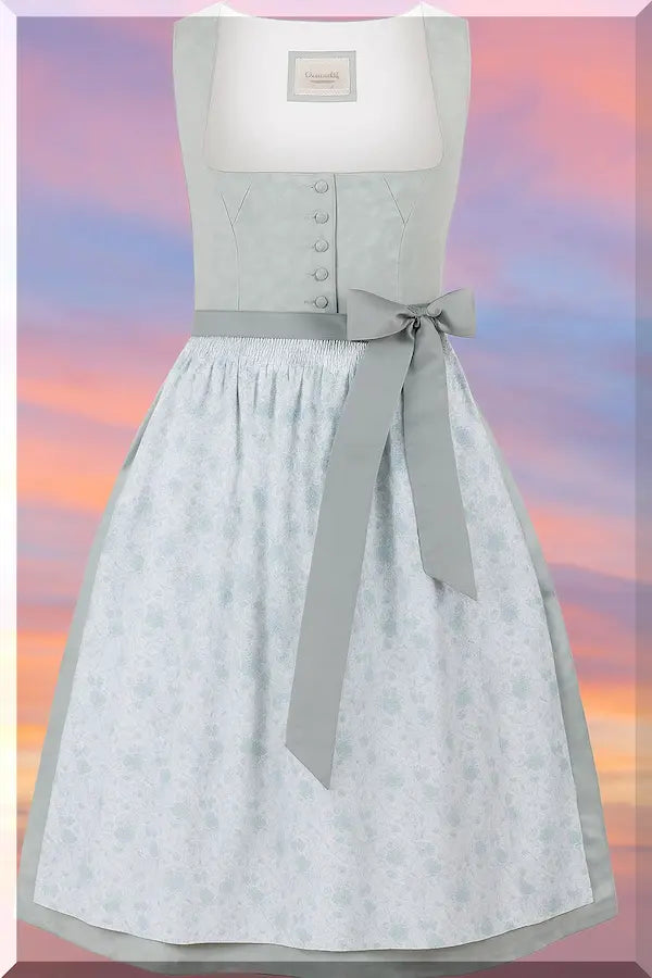 Dirndl Megan Midi-Dirndl salbei Frontansicht