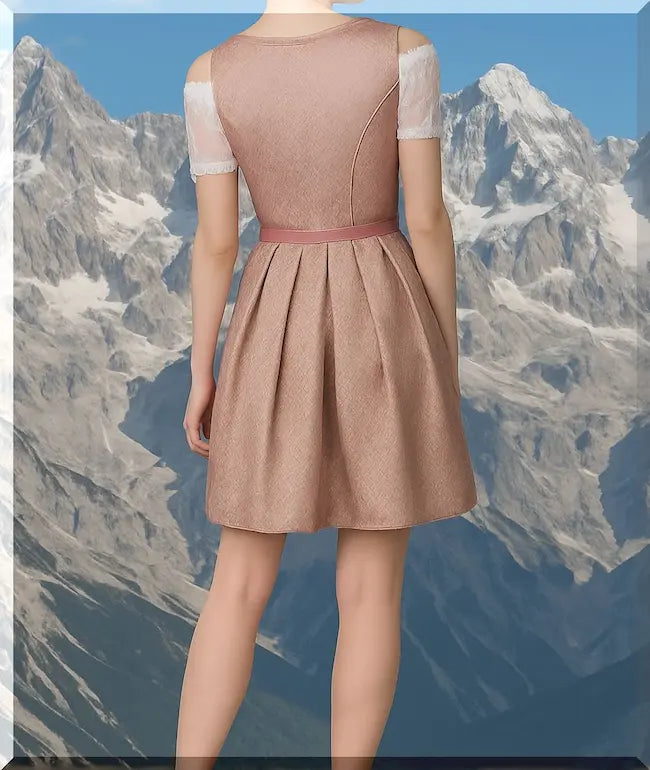 Trachten Dirndl Damen Altrosa Oktoberfest Look Stockerpoint