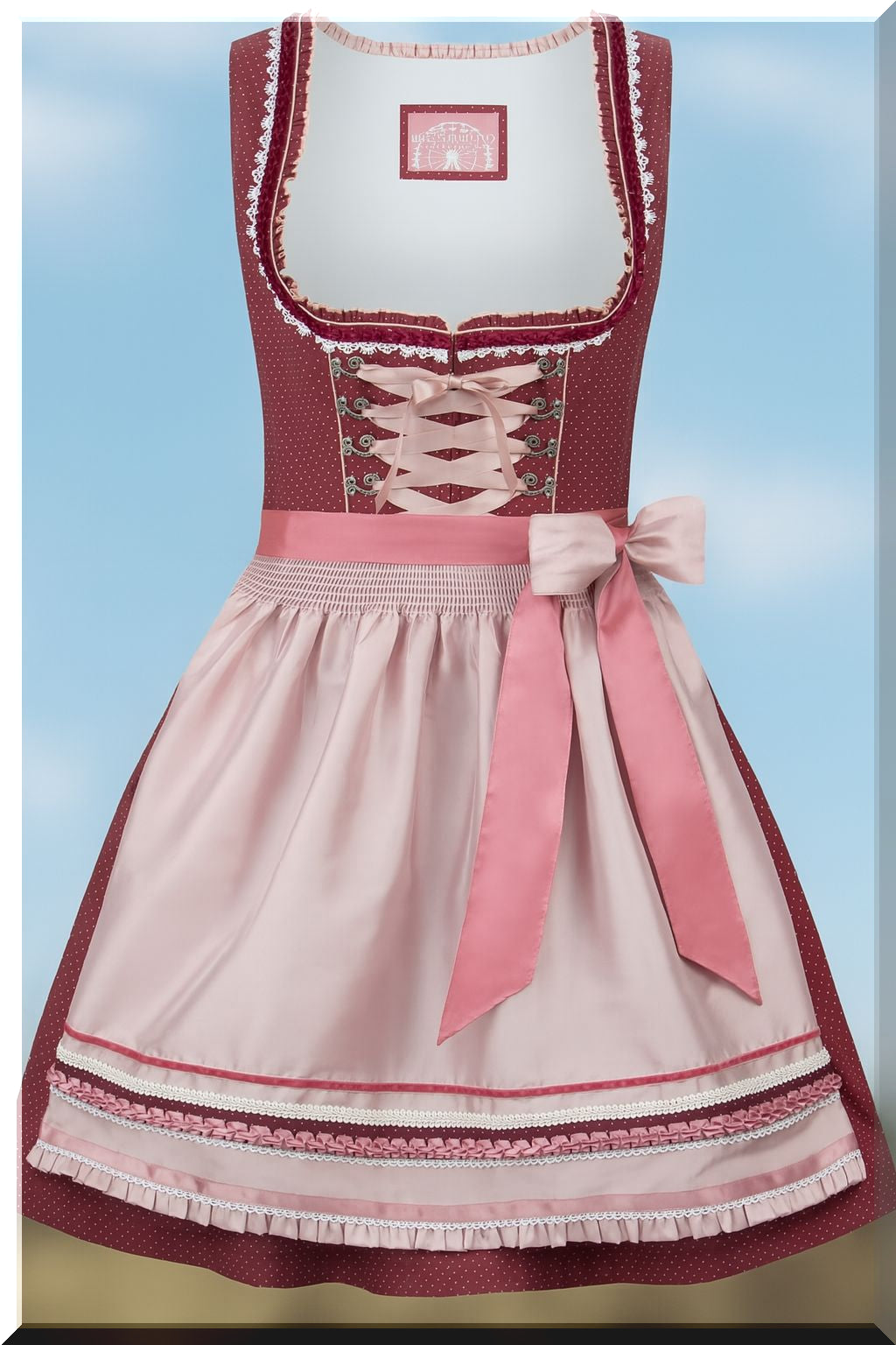 Stockerpoint Dirndl Harper mit Schürze – 60 cm Midi-Dirndl – Trachtenmode