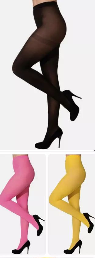 Gardetanz Strumpfhose 60 DEN schwarz pink gelb