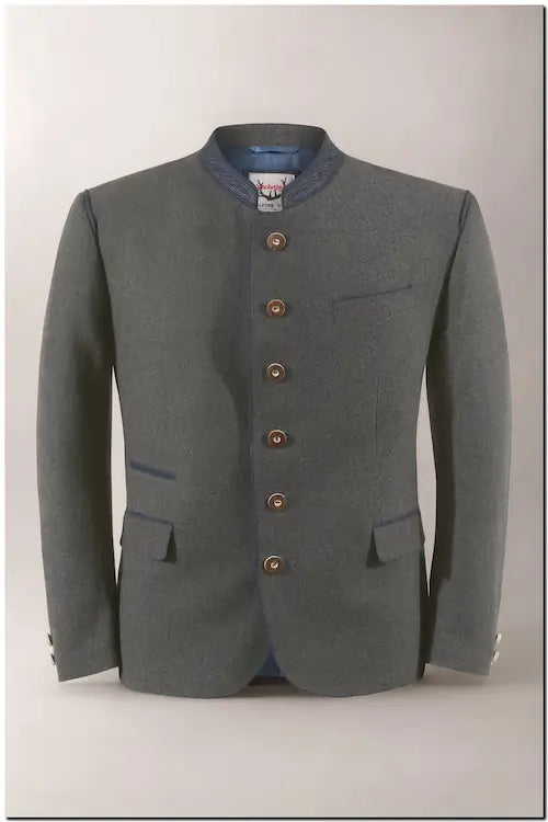 Stockerpoint Trachtenjacke Titus in Dunkelblau-Grau – Vorderansicht – Herrenjacke