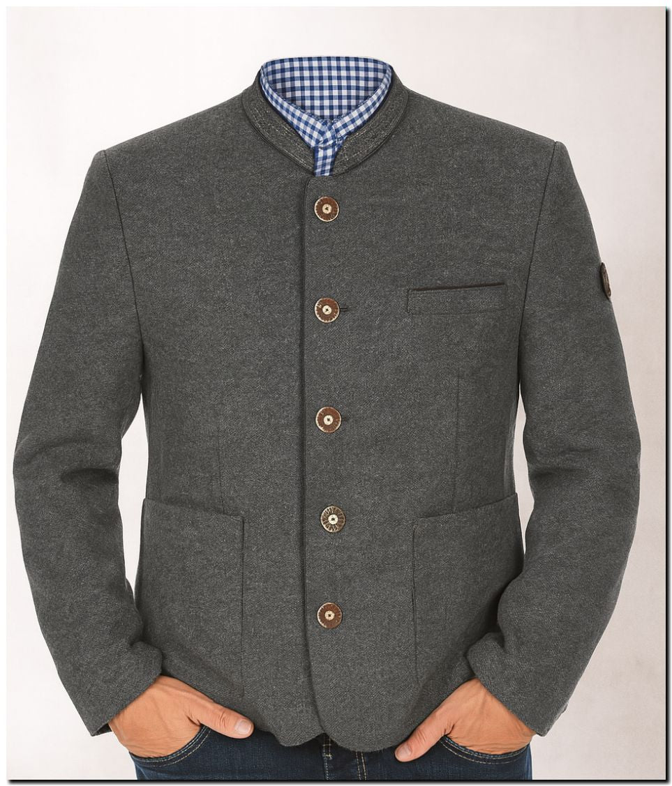 PartyStyle24 - Trachtenjacke „Wolfgang“ Marke Stockerpoint • Grau/Natur Wolfgang 2
