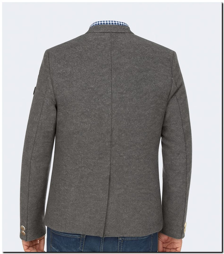 Rückansicht Stockerpoint Trachtenjacke Wolfgang2 in Grau