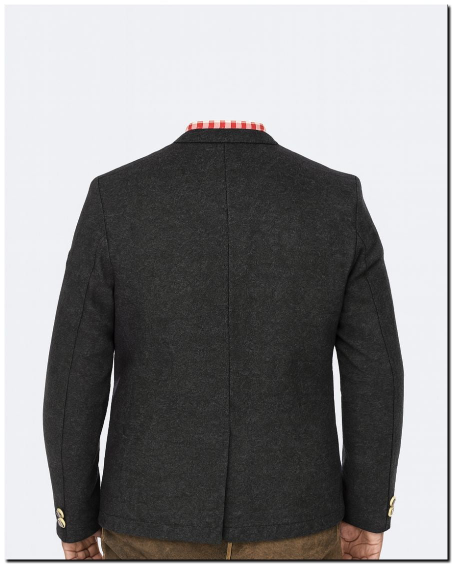 Detail Stoff Trachtenjacke Wolfgang 2 Anthrazit Stockerpoint