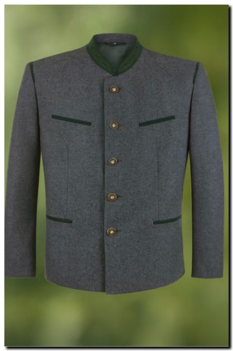 Detailaufnahme Knöpfe und Schurwolle der Trachtenjacke Stachus