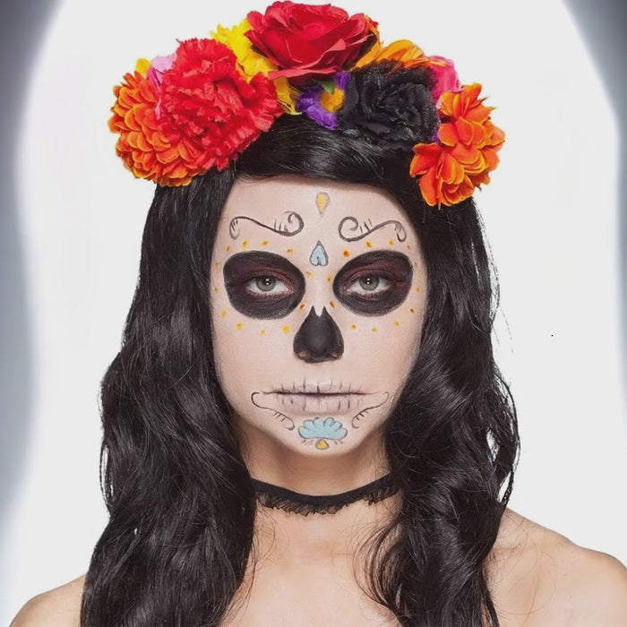 Blumen Haarreif mit großen Blüten – Hochzeiten, Halloween, Karneval & Mottoparty
