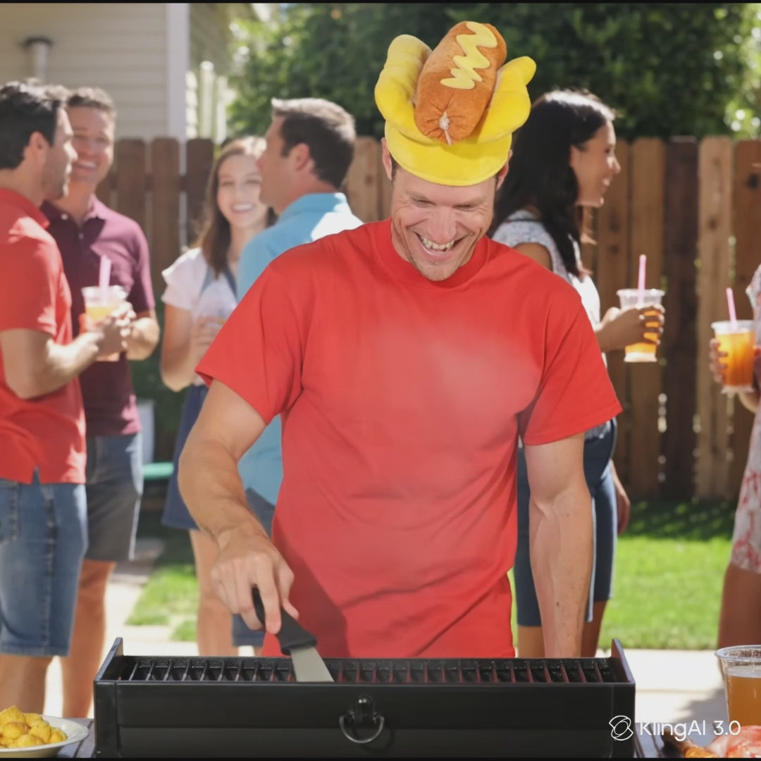 Hotdog Partyhut – Witziger Fast-Food Hut für Karneval, Fasching & Motto-Partys