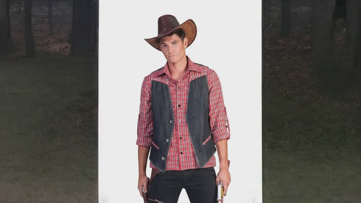 Cowboy Weste Herren – Ranger Western Look für Karneval & Mottoparty
