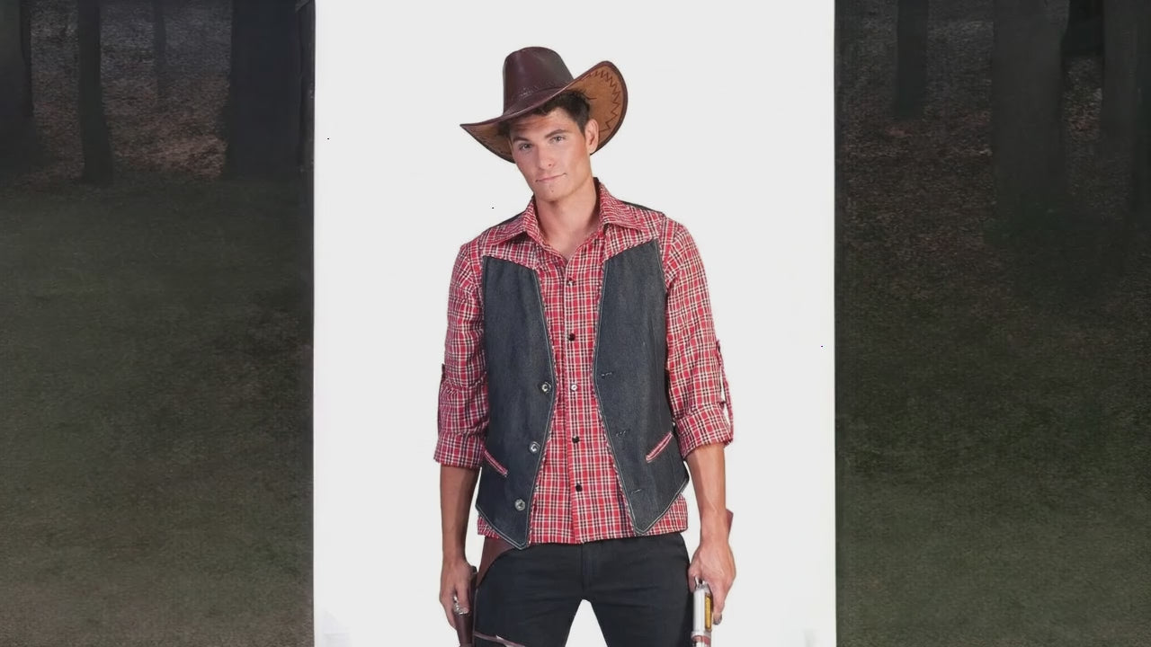 Cowboy Weste Herren – Ranger Western Look für Karneval & Mottoparty