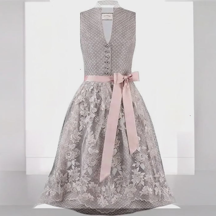 Stockerpoint Dirndl Madlenka Taupe Rosa Midi
