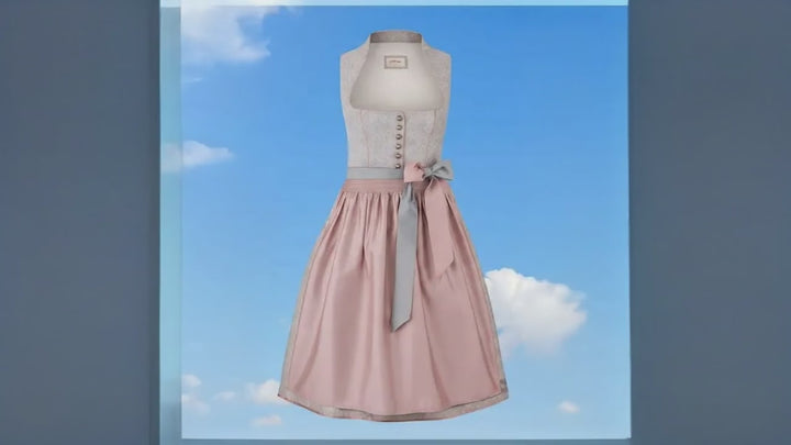 Stockerpoint Dirndl Monroe Altrosa - Midi Dirndl Jacquard