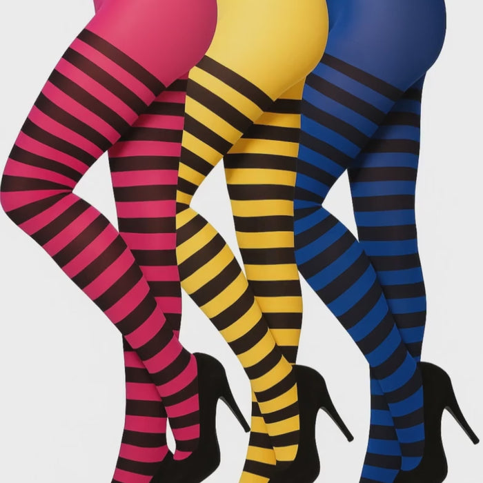 sexy Ringelstrumpfhose Blickdicht Damen Gardetanz & Karneval (60 DEN)