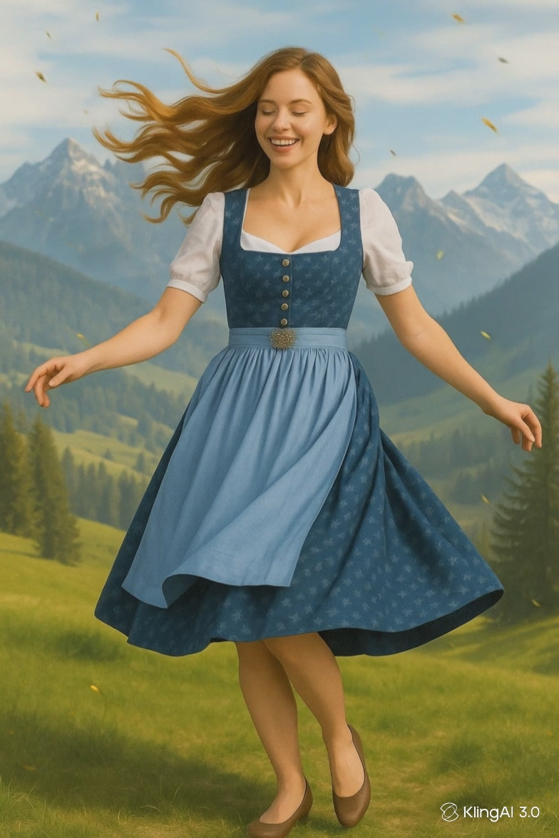 Dirndl Fanny Stockerpoint Dunkelblau Midi-Dirndl Trachtenmode NEU/OVP