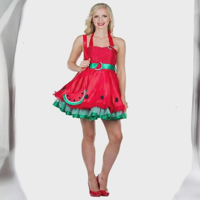 Sexy Melone Damen Kostüm mit Tasche – Karneval, Fasching & Mottoparty