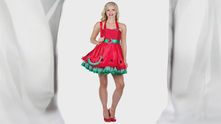 Sexy Melone Damen Kostüm mit Tasche – Karneval, Fasching & Mottoparty