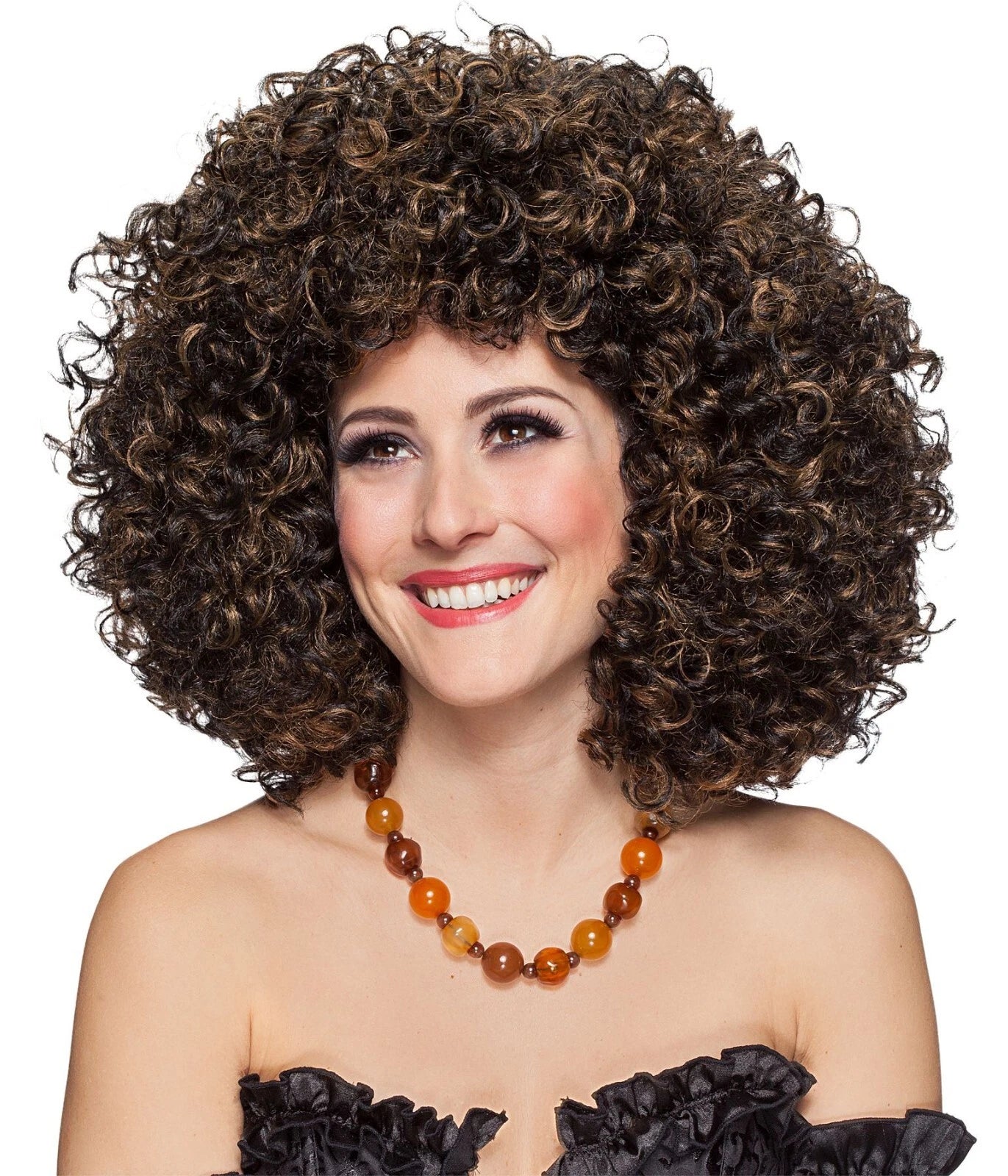 70er Jahre Havanna Perücke mit voluminösen Locken