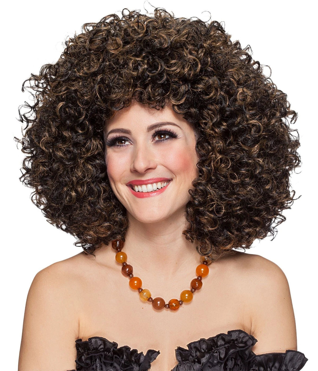 70er Jahre Havanna Perücke mit voluminösen Locken