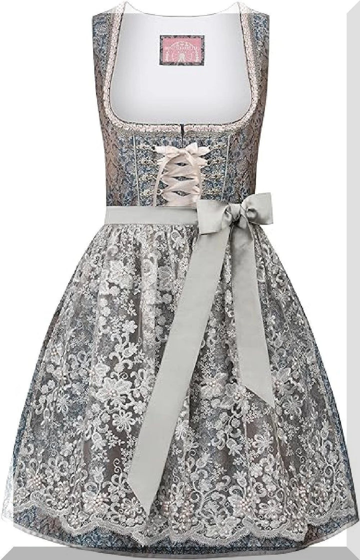 Dirndl Shanaya von Stockerpoint in Petrol – Vorderansicht