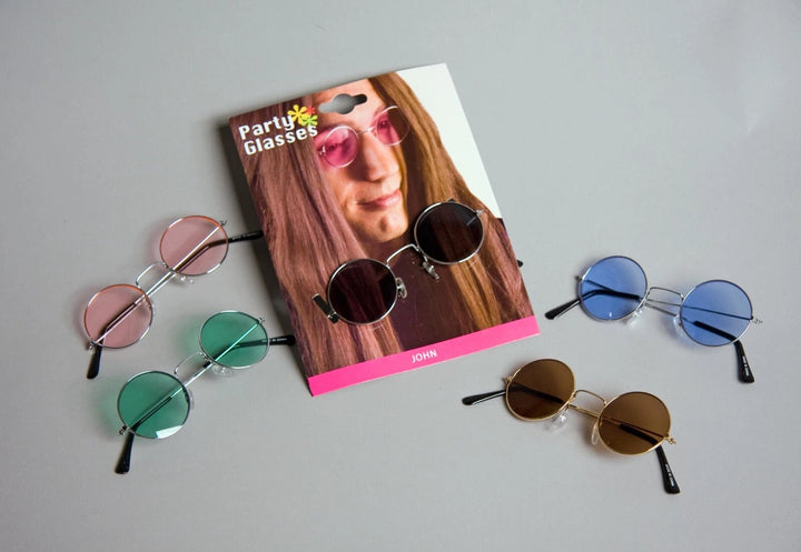 Retrobrille 60er 70er rund Hippie Brille