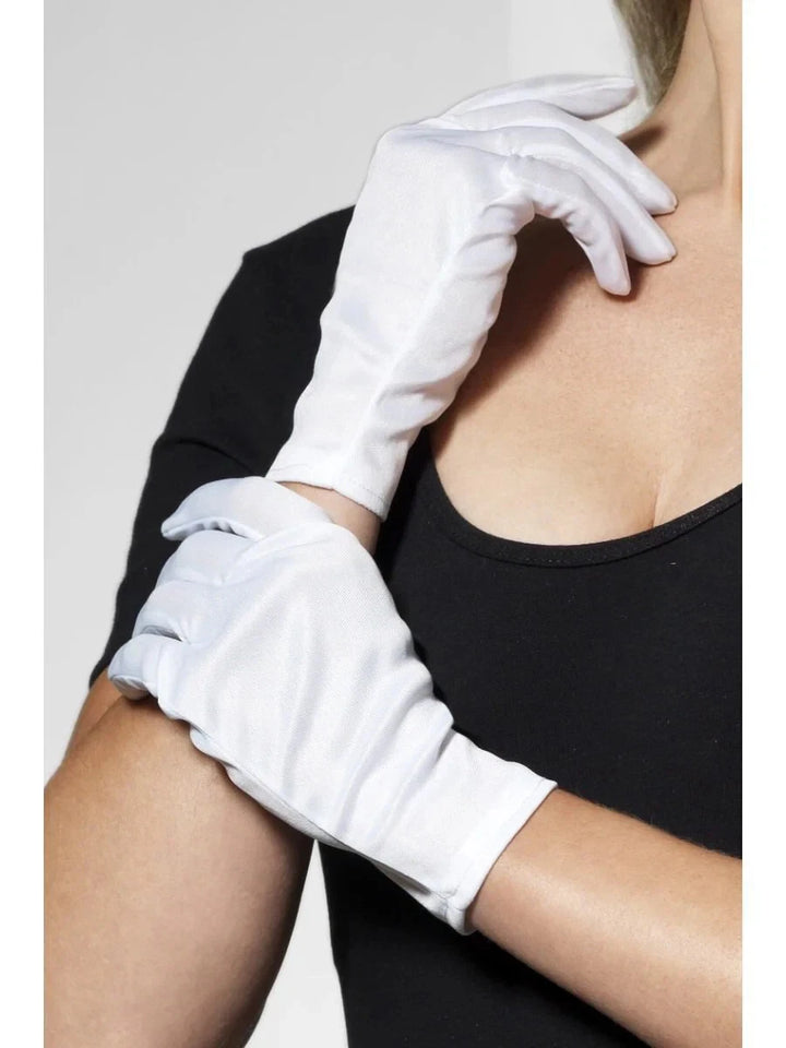 Weiße Handschuhe Party Hochzeit Karneval