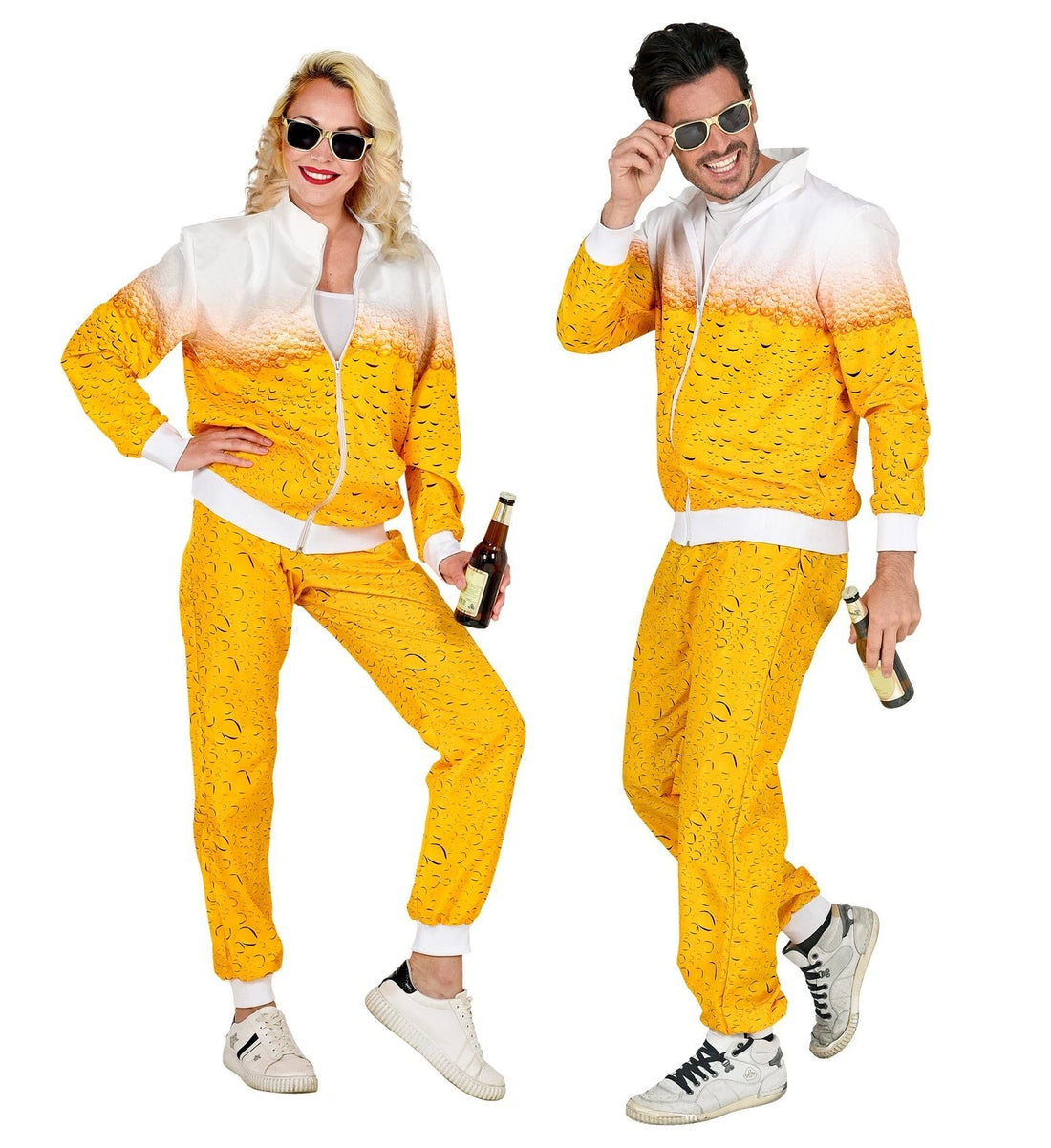 80er Jahre Trainingsanzug mit Bier Motiv – Unisex Kostüm