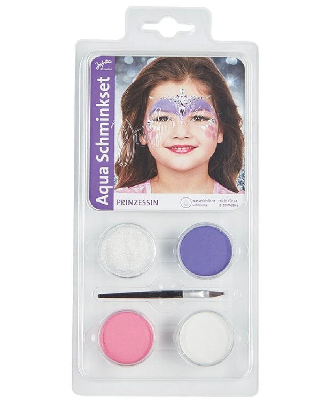 Kinderschminke Aqua Schminkset – Pirat, Einhorn, Schmetterling & Prinzessin