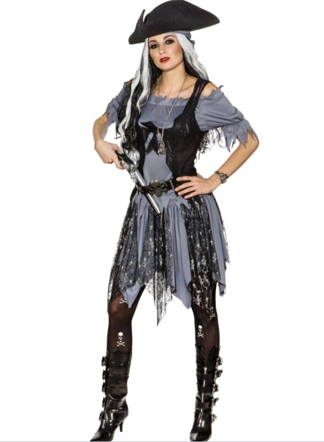 Piratin Vampir Zombie Kostüm Damen