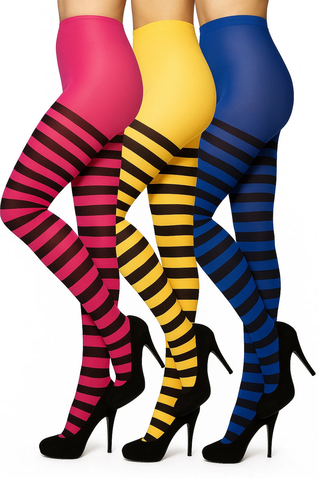 Ringelstrumpfhose Damen Gardetanz 60 DEN Disco