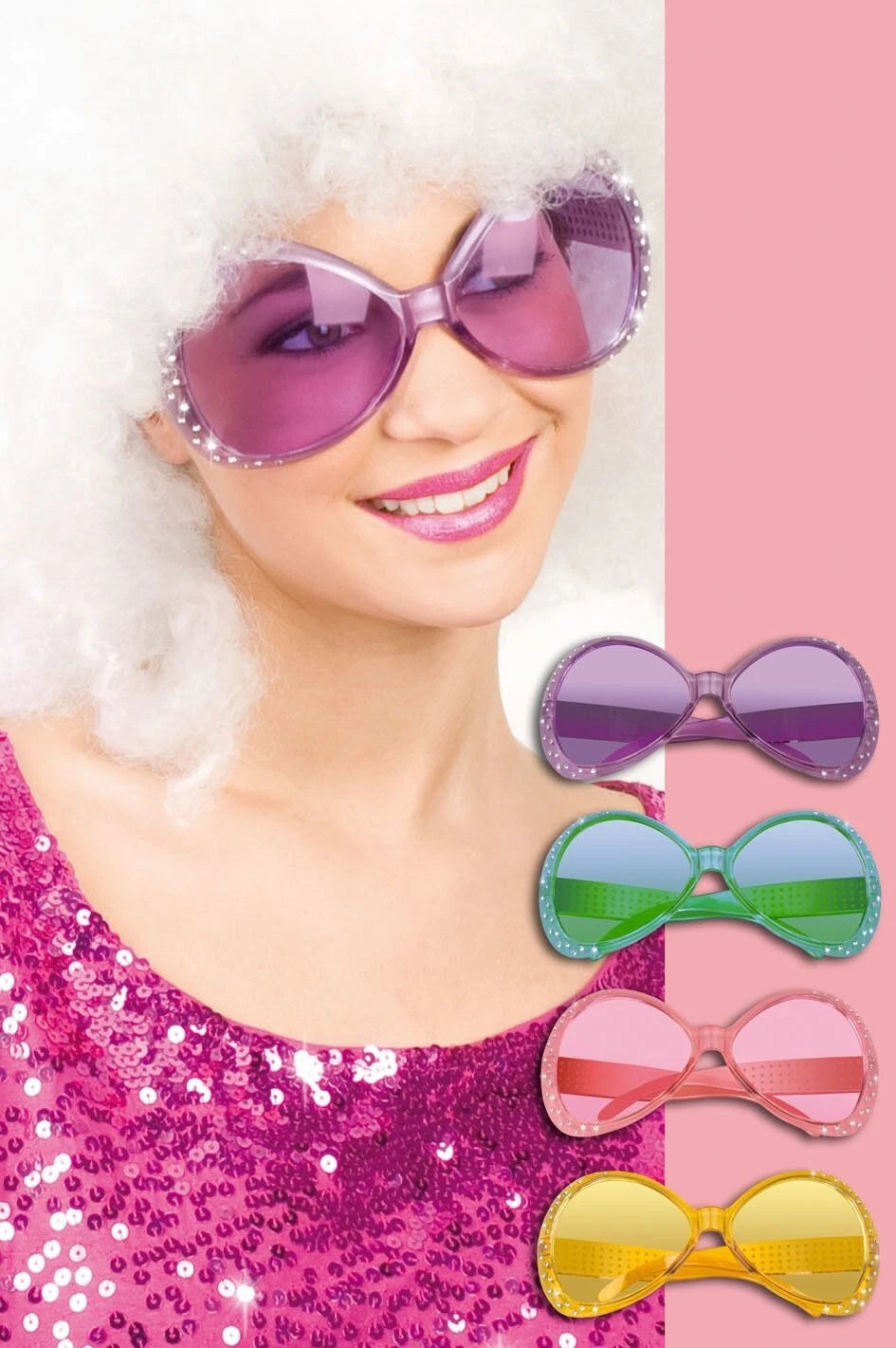 70er 80er XXL-Brille JGA Disco Accessoire