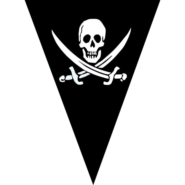 Piraten Fahnengirlande 5 Meter Kindergeburtstag