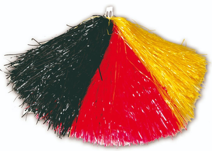 Tanzwedel schwarz rot gold Fanartikel PomPom