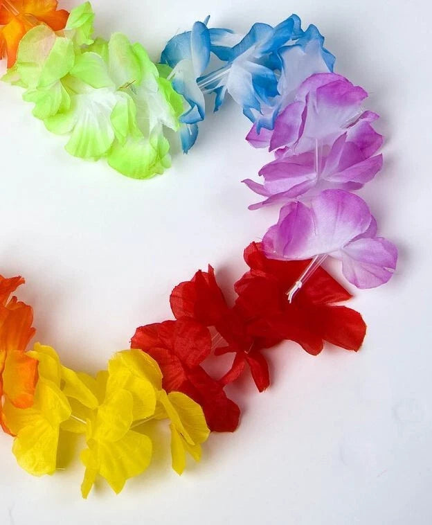 Hawaii Blumenkette als Accessoire für Sommer- oder Schlagerparty