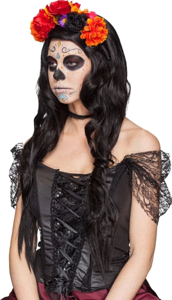 Blumen Haarreif große Blüten Halloween