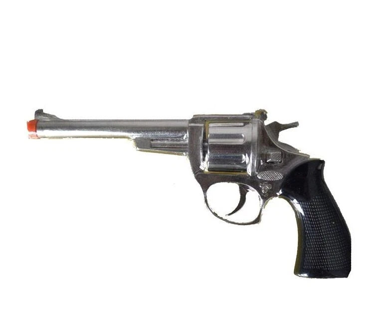 Western Spielzeugpistole silber-metallisch Revolver