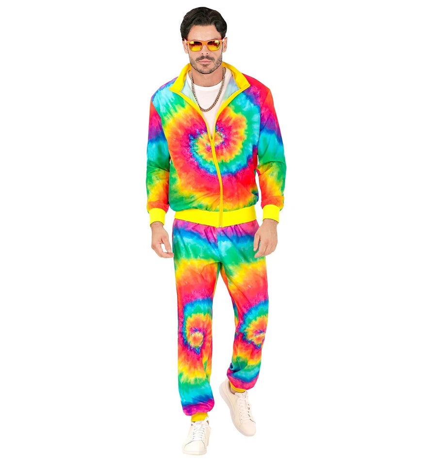 Milano Retro Trainingsanzug Neon Batik als Party-Outfit