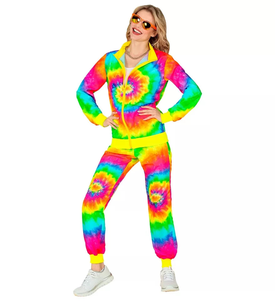 back to the 80er Trainingsanzug Batik Look Karneval