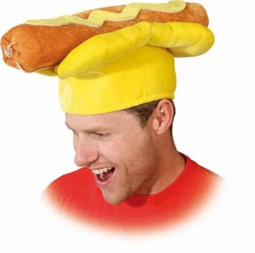 Witziger Hotdog Hut als Kostüm-Accessoire für Karneval oder Mottoparty