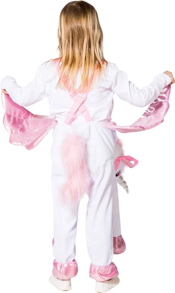 Reitendes Einhorn Kinderkostüm für Karneval und Fasching - Rückansicht