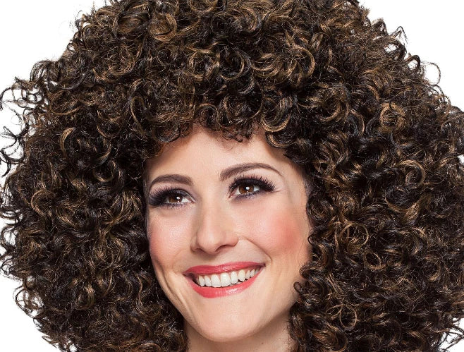 Afro Perücke 70er 80er Jahre mit wilden Locken im Havanna-Stil