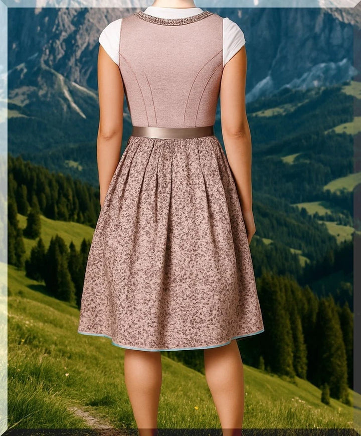 Rückansicht edles Dirndl Varija – Trachtenkleid für Volksfest und Festzelt