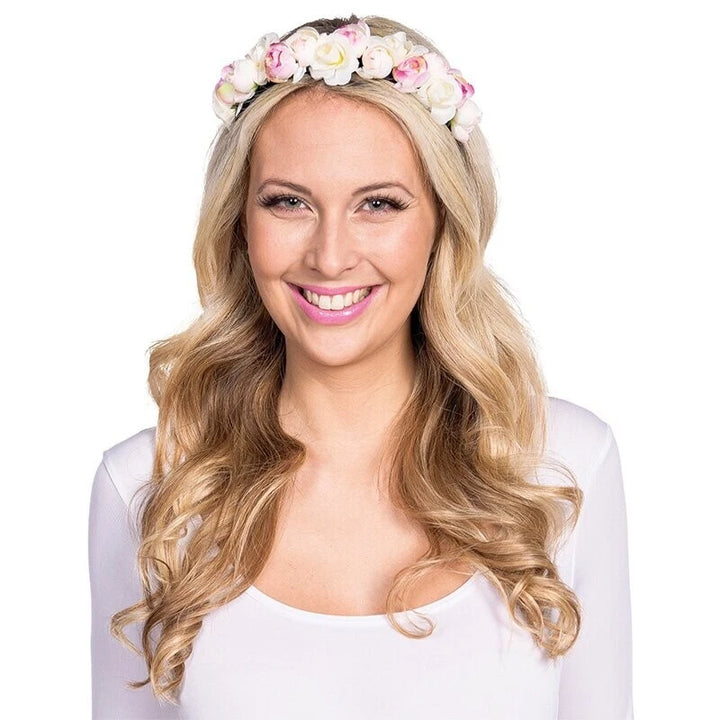 Romantischer Haarreif mit Blüten für Trachten und Oktoberfest