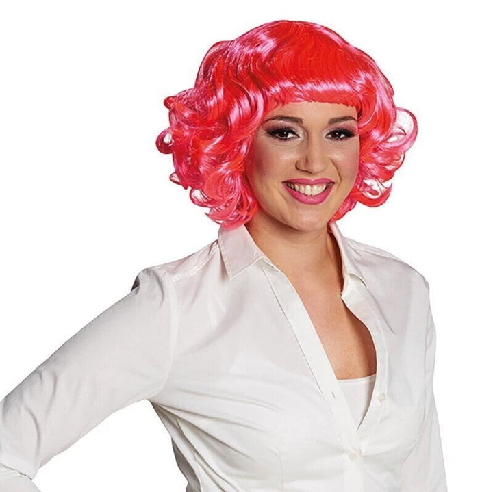 Damen Perücke pink 70er 80er Karneval Schlagerparty