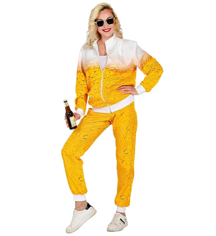 Detailansicht Bier Motiv auf 80er Jahre Trainingsanzug