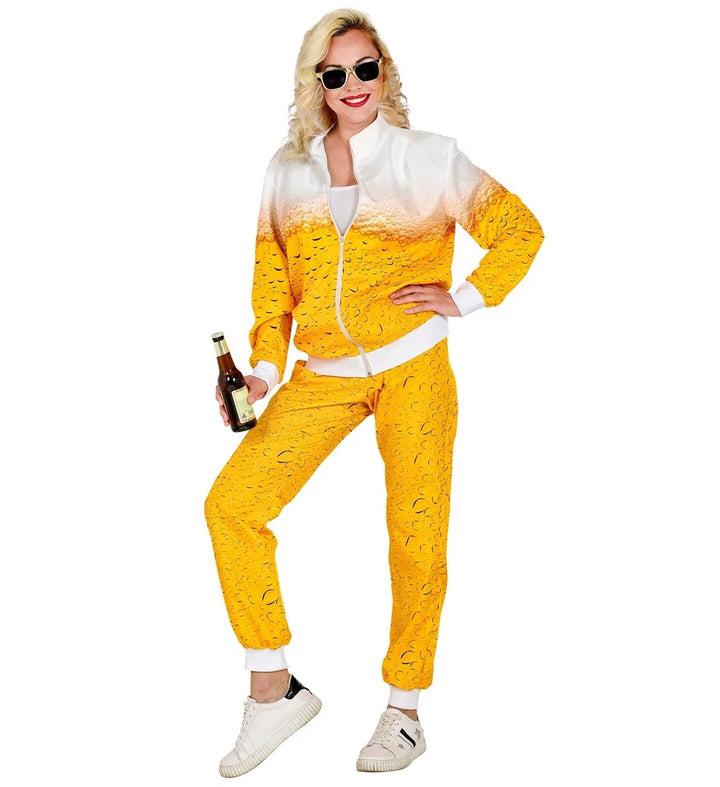 Detailansicht Bier Motiv auf 80er Jahre Trainingsanzug