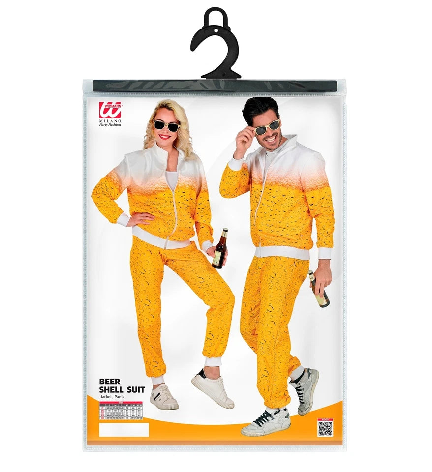 Unisex 80er Kostüm Trainingsanzug – Bier Design