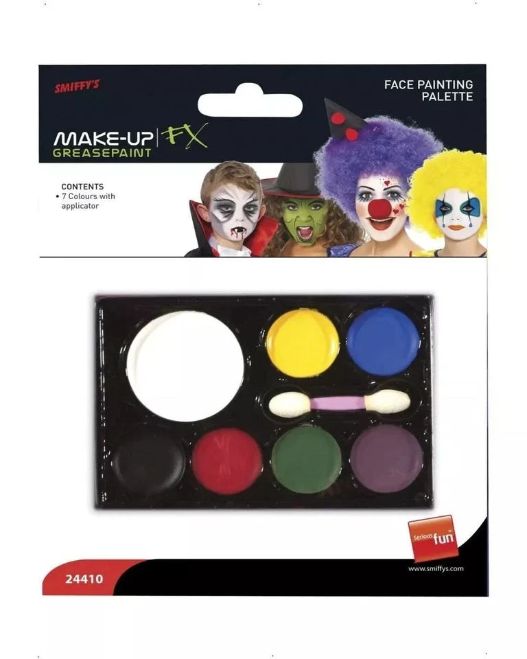 7 Farben für unzählige Looks! Diese Make-up Palette ist perfekt für Karneval, Fasching und Mottopartys