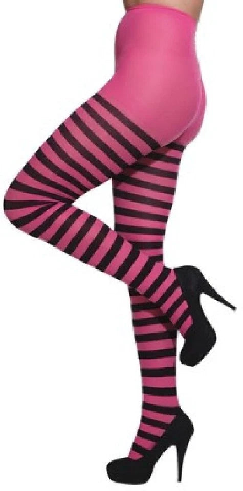 Tanzstrumpfhose Ringel Damen Bühne Pink